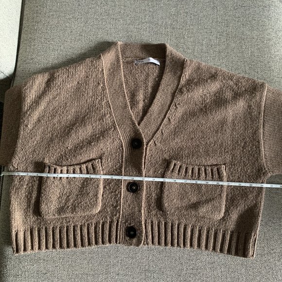 BLOGGER FAV ZARA Women Pockets Chunky Sweater Cardigan 6873/007, Tan, Size L - Picture 6 of 8